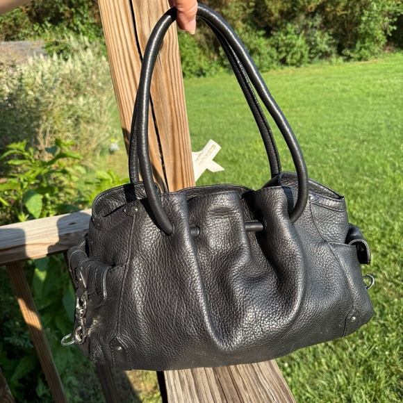 Cole Haan Sophisticated Black Leather Shoulder Bag - Picture 6 of 11
